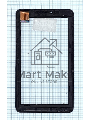 Сенсорное стекло (тачскрин) для Irbis TX76. черное с рамкой