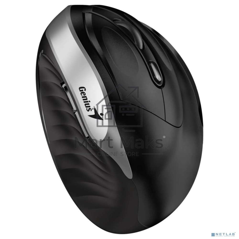 Мышь беспроводная Genius Ergo 8250S серебристый, 1600 dpi, радиоканал, USB, кнопки - 6