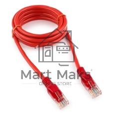 Патч-корд UTP Cablexpert cat.5e, 1.5м, литой, многожильный, красный
