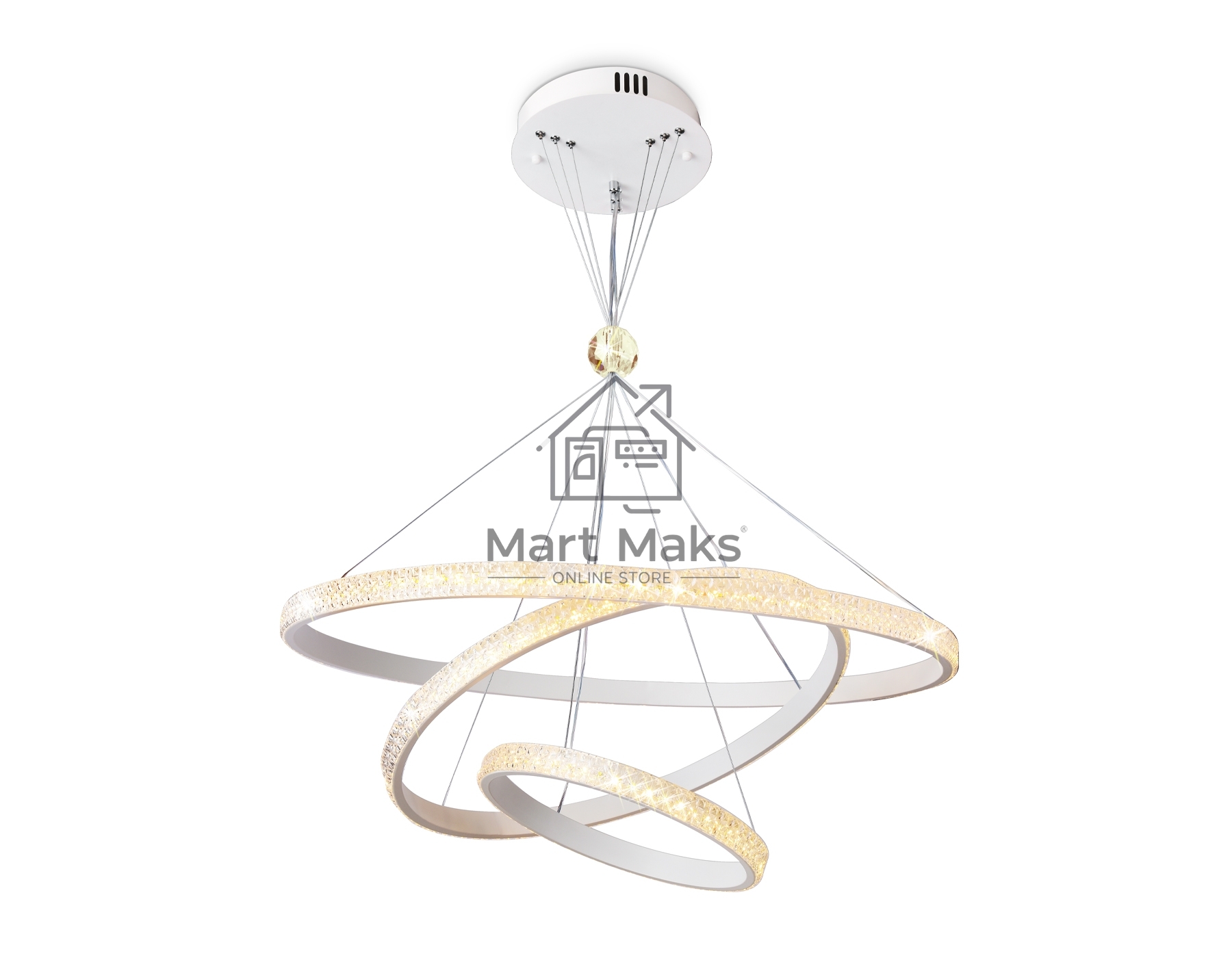 Светильник Ambrella light FA6157/3 WH белый 3000K/4200K/6400K 106W D700*890 (ПДУ РАДИО 2.4G)