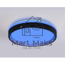 Светодиодный светильник RGB Ambrella light FZ604 BK/GD черный/золото IP20 46W 3000K-6500K+RGB D390*80 (ПДУ ИК)