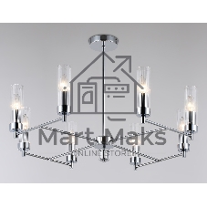 Люстра Ambrella light LH55152/8 CH/CL хром/прозрачный E14/8 max 40W D765*520