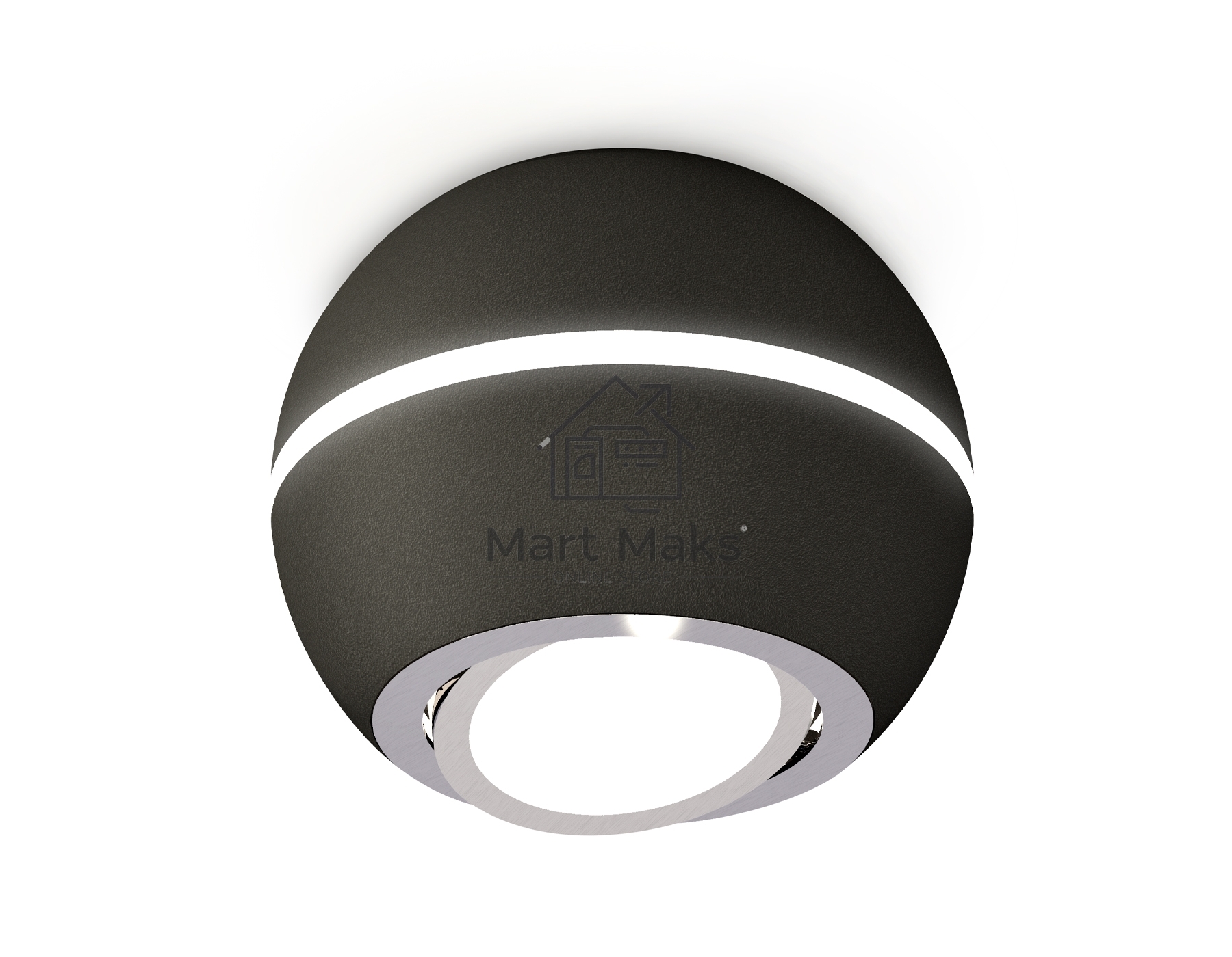 Светильник Ambrella Light XS1102021 SBK/PSL черный песок/серебро полированное MR16 GU5.3 LED 3W 4200K (C1102, N7003)