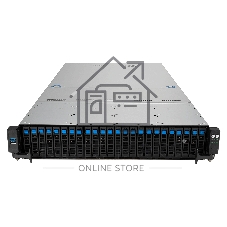 Серверная платформа ASUS RS521A-E12-RS24U, 2U, 1 x SP5 LGA 6096 360W, 24 x DDR5 6400/4800*, 24x 3.5'' NVMe hsb + 2x 2.5'' SATA, 2x M.2 22110, up to 1 PCIe Gen5 x8 LP + 1 OCP3.0, 2 x 1GbE RJ-45 LAN Intel i350-AM2, 1+1 2000W