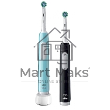 Набор электрических зубных щеток Oral-B Pro Series 1 бирюзовый/черный