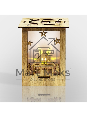 Деревянная фигурка Neon-night с подсветкой 