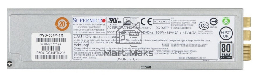 Серверный блок питания SuperMicro PWS-504P-1R 500W
