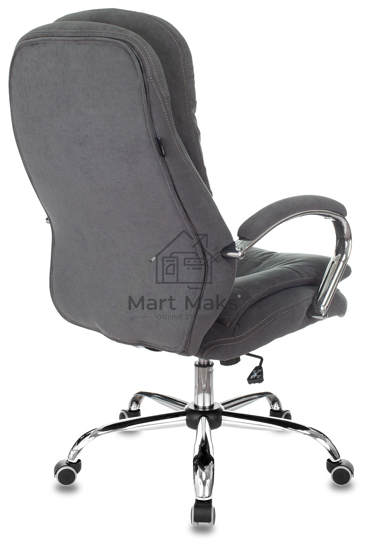 Кресло руководителя Бюрократ T-9950SL Fabric серый Alfa 44, крестовина металл хром