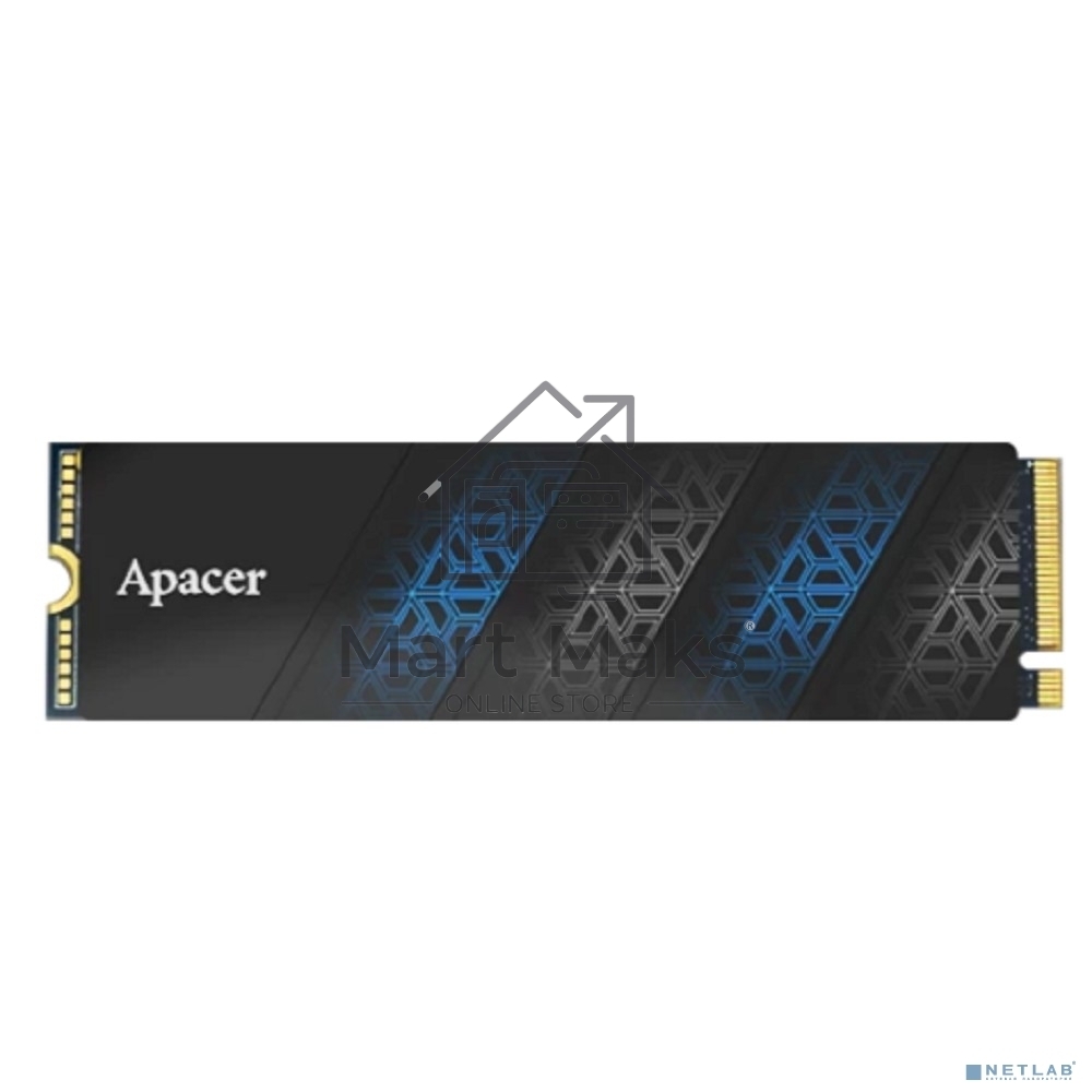 Накопитель SSD Apacer AS2280P4U PRO, 2Tb, M.2 2280, PCIe 3.0 x4, R/W 3500/3000, с радиатором