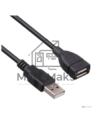 Удлинитель USB 2.0 ExeGate EX-CCF-USB2-AMAF-2.0F (Am/Af, позолоченные контакты, ферритовые кольца, 2м)