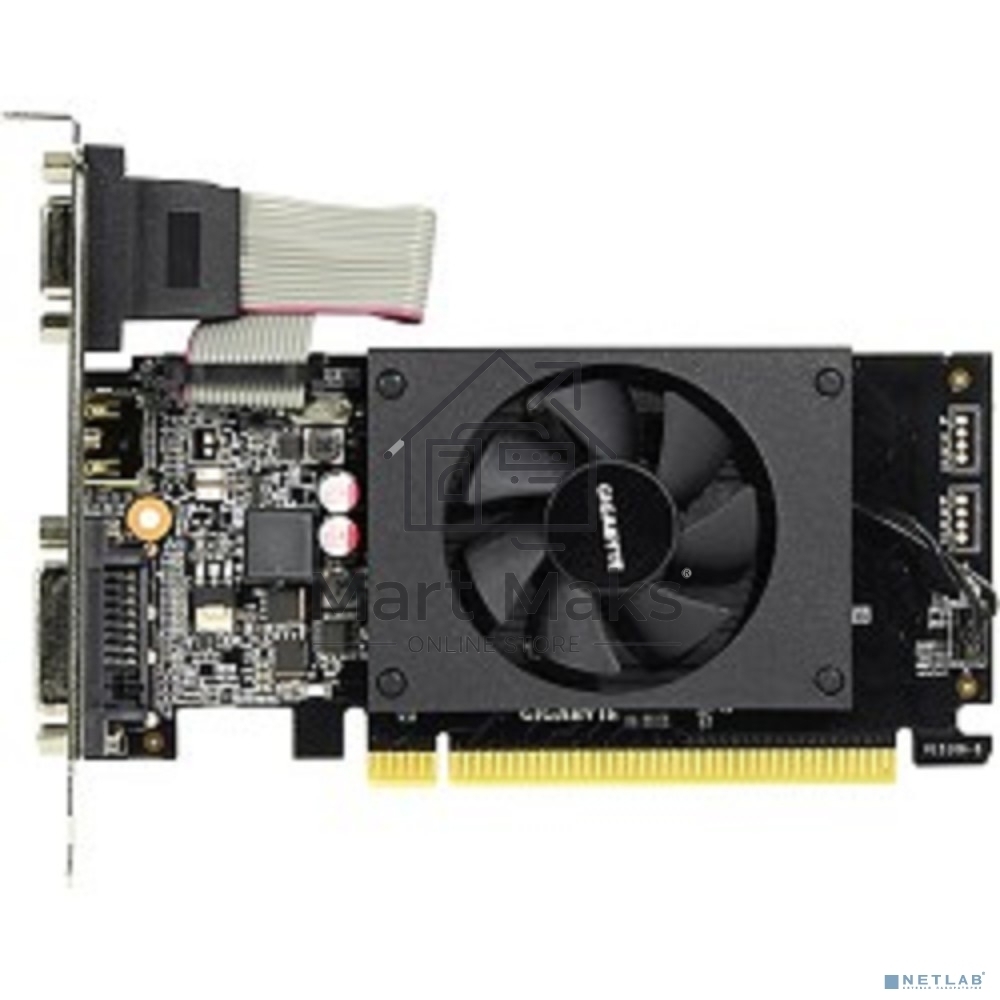 Видеокарта Gigabyte GV-N710D3-2GL RTL GT710, 2Gb, 64bit, DDR3, D-Sub, DVI, HDMI, PCI-E