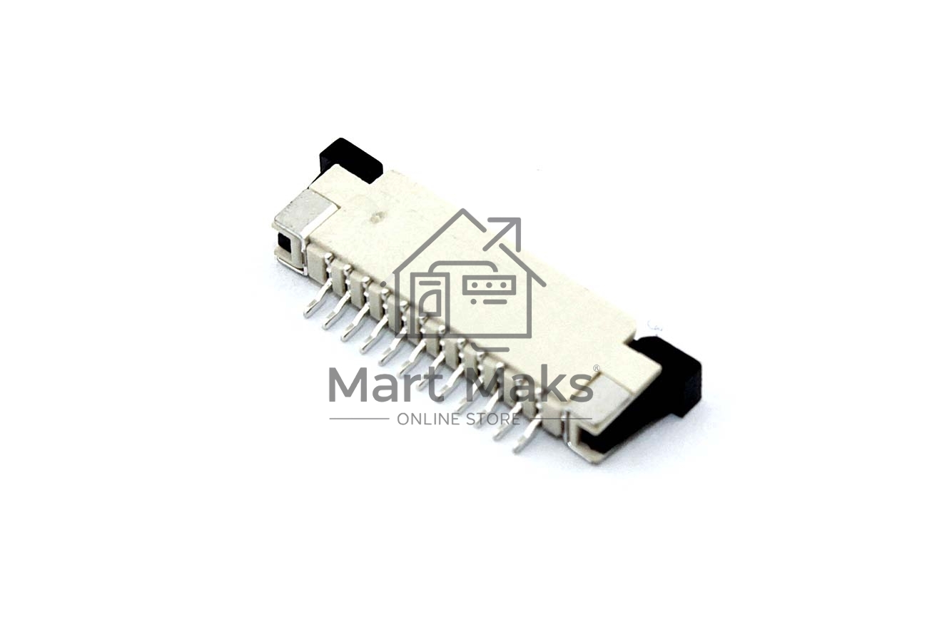 Разъем FPC  Half Coverage Top Contact 1.0K-BS-12PWB 12 pin высота 2мм шаг 1мм