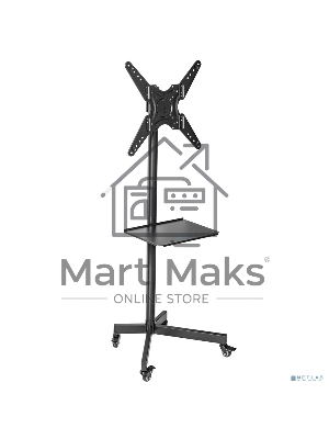 Мобильная стойка напольная Kromax OMEGA-16 черный для TV 26