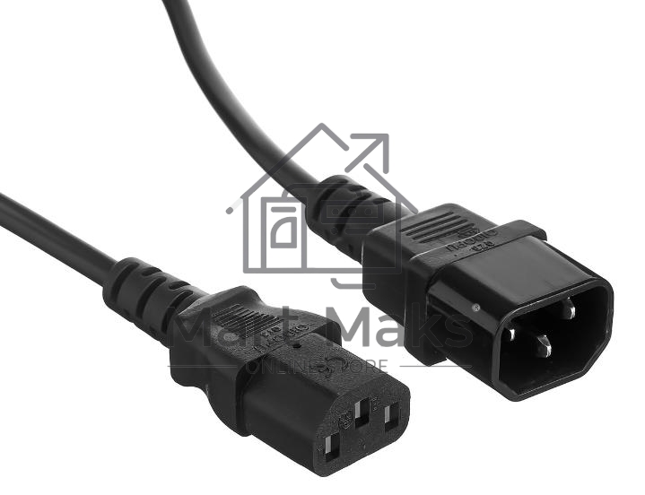 Кабель монитор-компьютер (UPS->уст-во) ExeGate Power EC-1,8P (С13->С14) VDE-250V-3*1,00-CU,10A, 1.8м