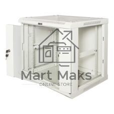 Шкаф коммутационный Lanmaster Pro (TWT-CBWPG-15U-6X4-GY) настенный 15U 600x450 мм пер. дв. стекл 60 кг серый 350 мм 768 мм IP20 металл