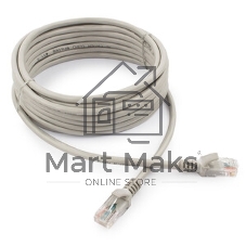 Патч-корд FTP Cablexpert cat.5e, 5м, литой, многожильный серый