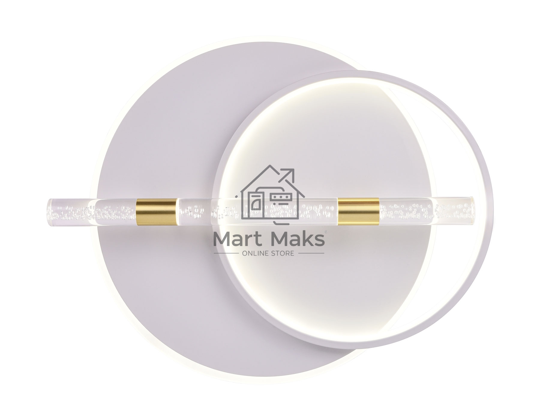 Светильник Ambrella light FL5007 WH/GD белый/золото 3000K/4200K/6400K 72W 565*460*92.5 (ПДУ РАДИО 2.4G)