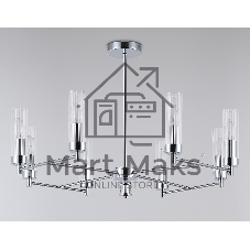 Люстра Ambrella light LH55152/8 CH/CL хром/прозрачный E14/8 max 40W D765*520
