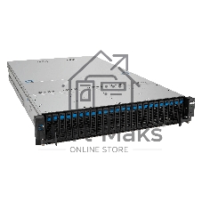 Серверная платформа ASUS RS521A-E12-RS24U, 2U, 1 x SP5 LGA 6096 360W, 24 x DDR5 6400/4800*, 24x 3.5'' NVMe hsb + 2x 2.5'' SATA, 2x M.2 22110, up to 1 PCIe Gen5 x8 LP + 1 OCP3.0, 2 x 1GbE RJ-45 LAN Intel i350-AM2, 1+1 2000W