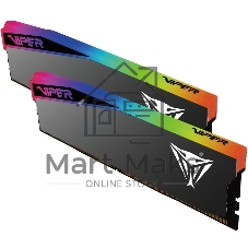 Оперативная память Patriot Viper Elite 5 Ultra RGB, DDR5, 32GB (2x16GB), 6000 MHz, CL28, с радиатором, RGB, чёрный