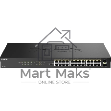 Коммутатор D-Link DGS-1026P/A1A, 24×1 Гбит/с + 2×1 Гбит/с SFP, неуправляемый