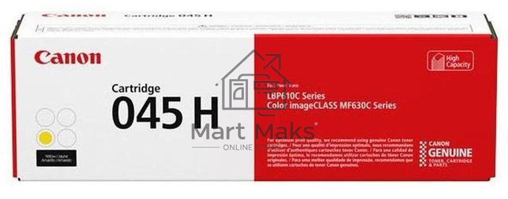 Картридж лазерный Canon 045Y H желтый, 2200 стр., для i-SENSYS MF631/633/635, LBP611