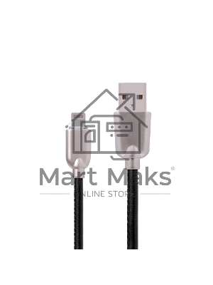 Кабель USB ACD-Allure Lightning ~ USB-A Кожа, 1м, черный (ACD-U926-P5B)