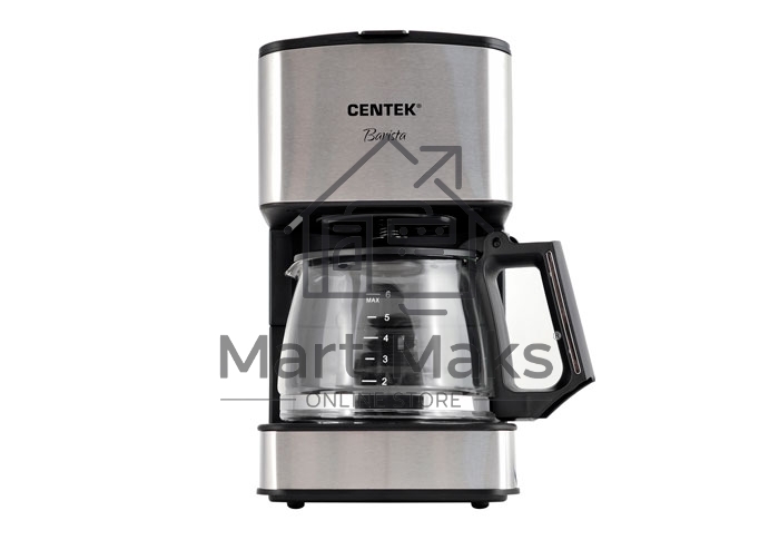 Кофеварка капельная Centek CT-1144 серебристый/черный, исп. кофе - молотый, 0.8 л, 680 Вт.