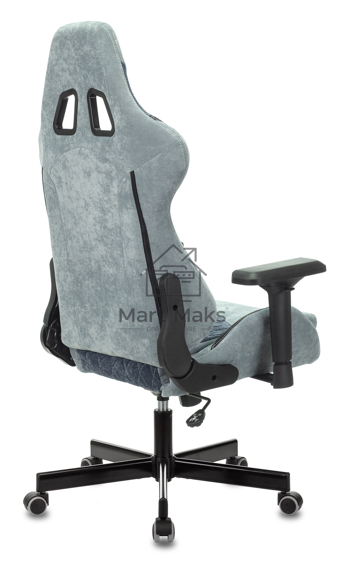 Кресло игровое Бюрократ VIKING 7 KNIGHT BL FABRIC синий текстиль/эко.кожа крестовина металл/пластик