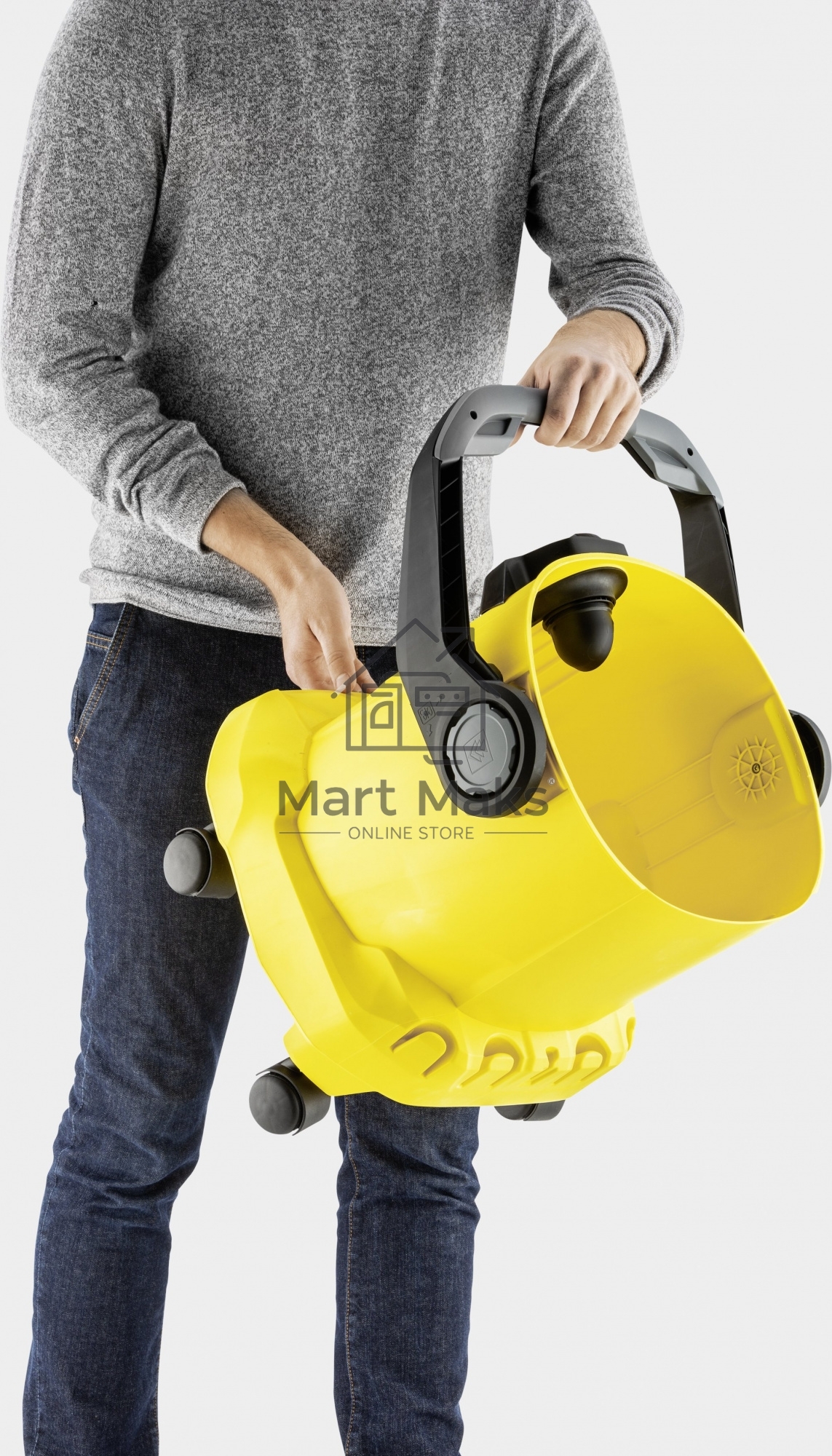 Строительный пылесос Karcher WD 5 V-25/5/22 желтый, 1100 Вт, уборка сухая/сбор воды, пылесборник мешок/контейнер, 25 л