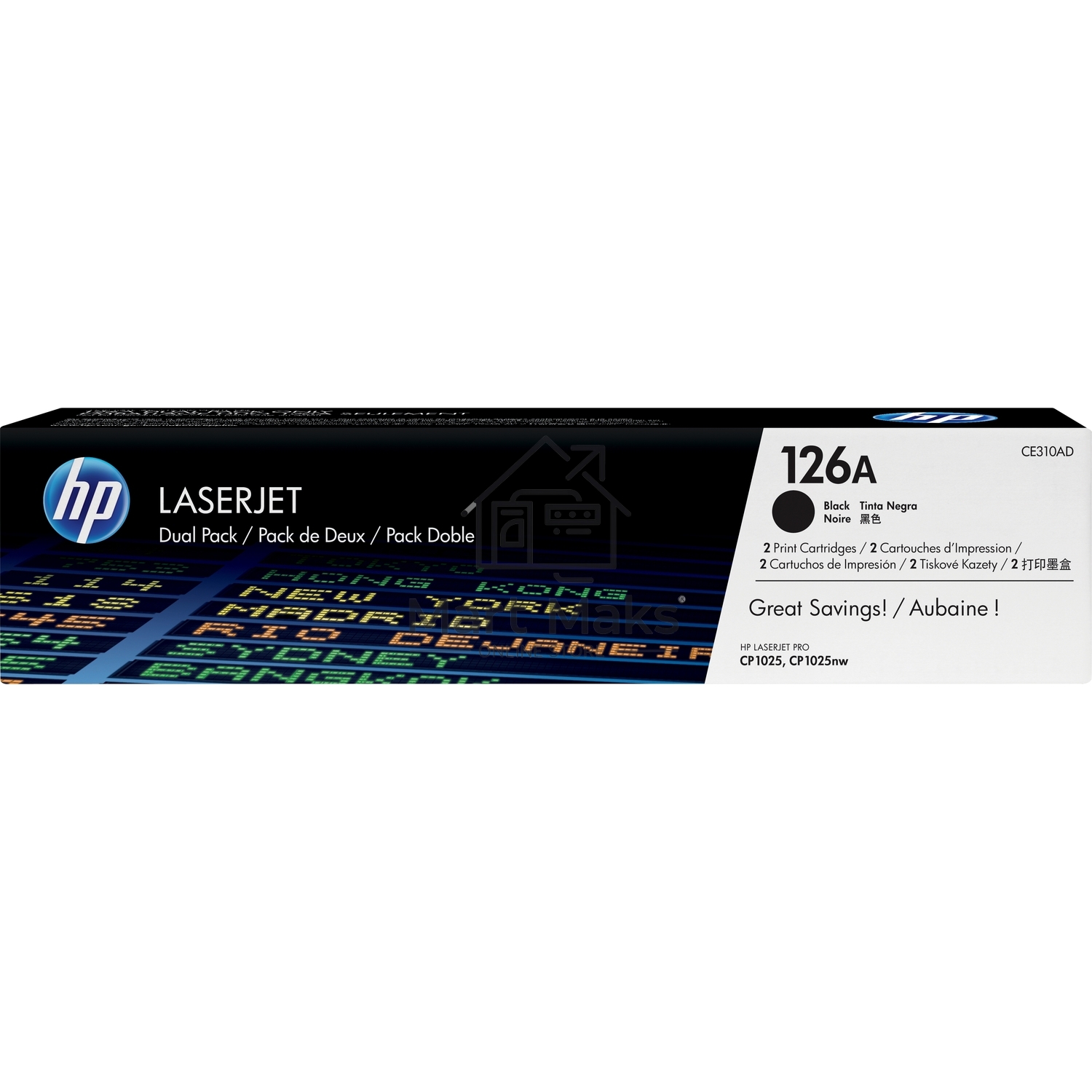 Картридж лазерный HP CE310AD черный двойная упаковка для LaserJet Pro CP102 2 х 1200 стр.