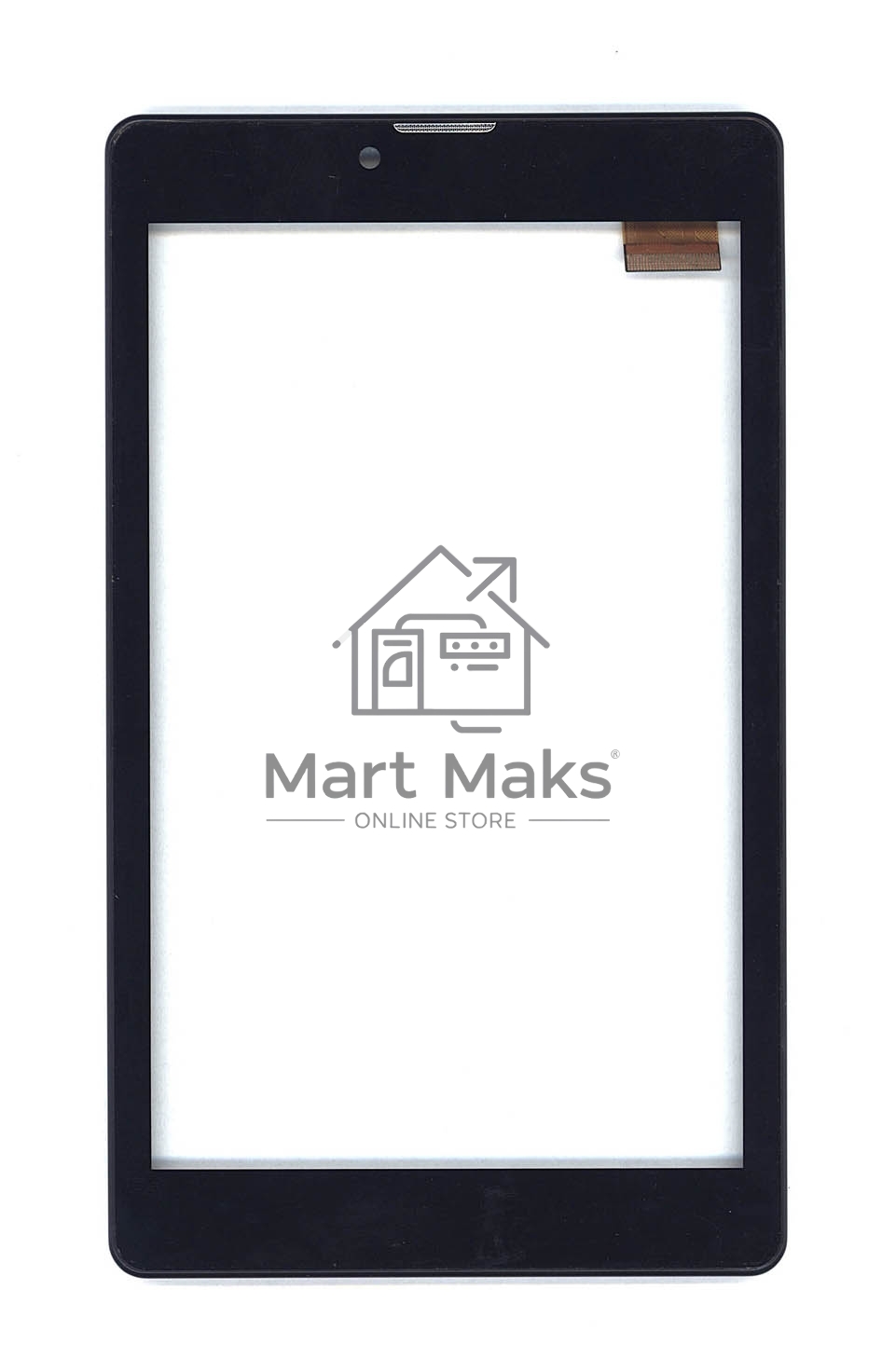 Сенсорное стекло (тачскрин) для Irbis TZ736, черное с рамкой