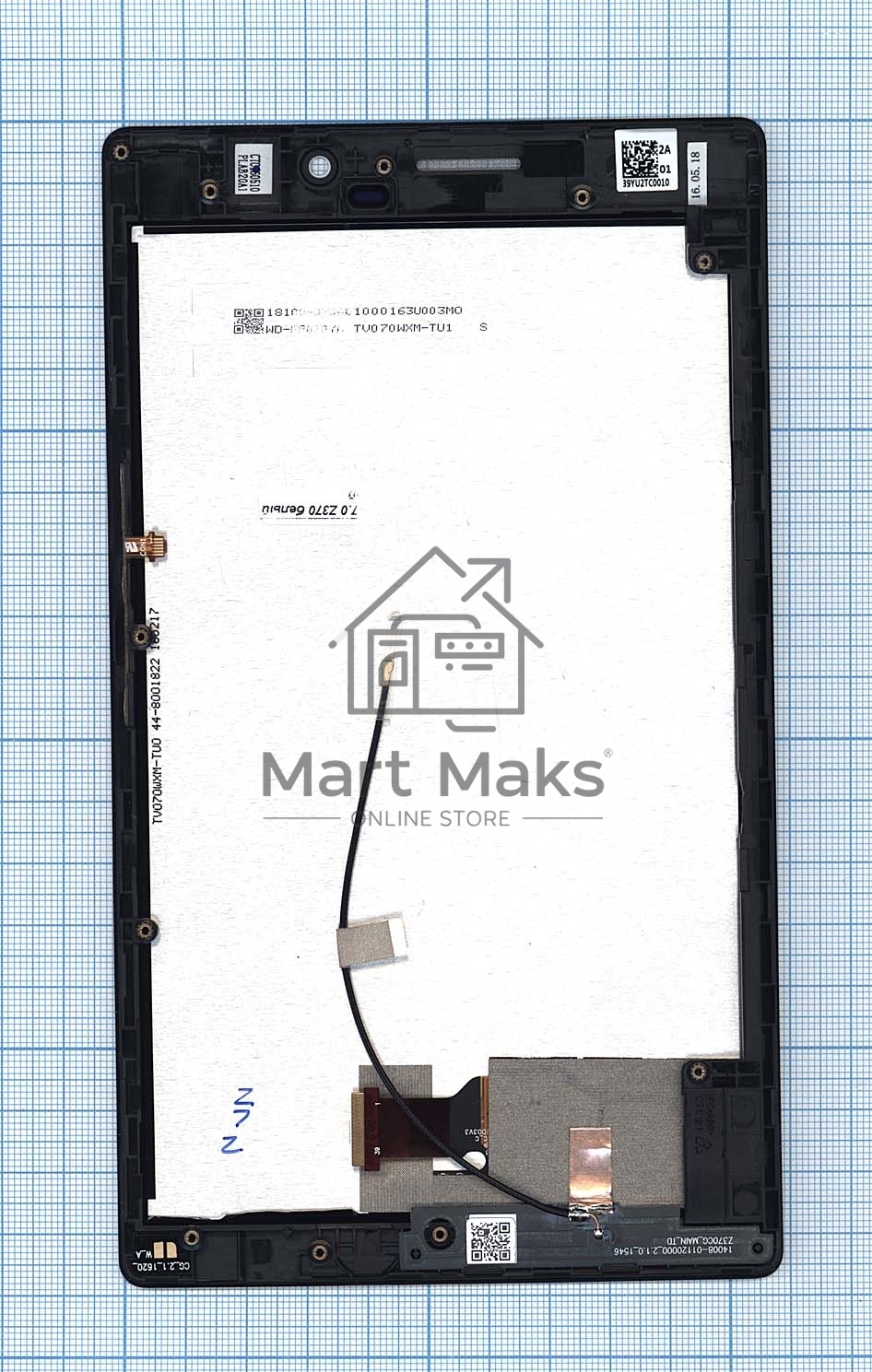 Модуль (матрица + тачскрин) для Asus ZenPad 7.0 Z370 белый с рамкой