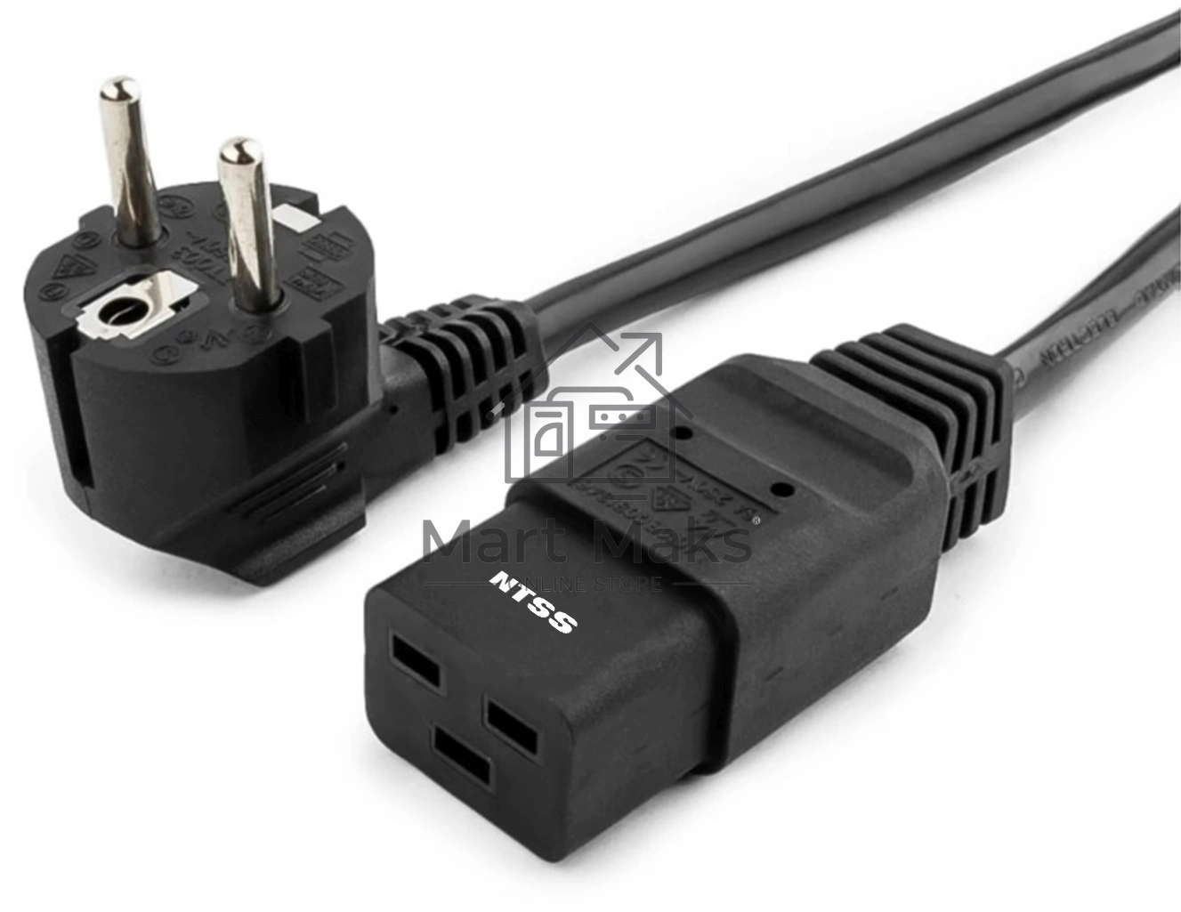 Шнур питания NTSS NTSS-PC19772 C19-Schuko проводник.:3x1.5мм2 3м 220/250В 16А черный