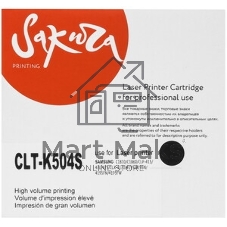 Картридж лазерный Sakura CLTK504S для Samsung CLP-415, CLX-4195, SL-C1810, SL-C1860, черный, 2500 к.