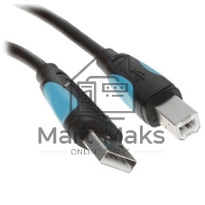 Кабель Vention USB 2.0 AM/BM - 1м. черный VAS-A16-B100
