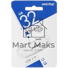 Флешка USB Smartbuy Scout white (SB032Gb2SCW), 32Gb, USB 2.0, R/W 15/5, белый