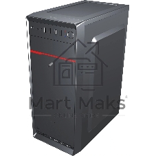 Компьютерный корпус Digma DCC-MD302 черный без БП ATX 1x80мм 3x120мм 2xUSB 2.0 2xUSB 3.0 audio