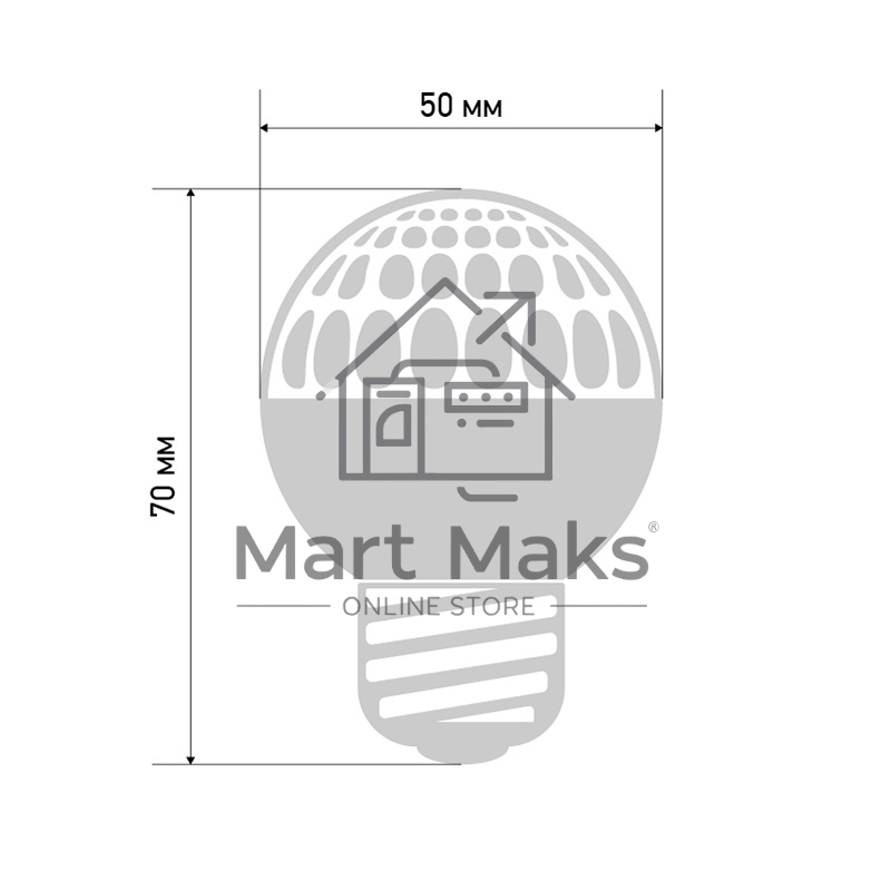 Лампа шар e27 9 LED Ø50мм зеленая