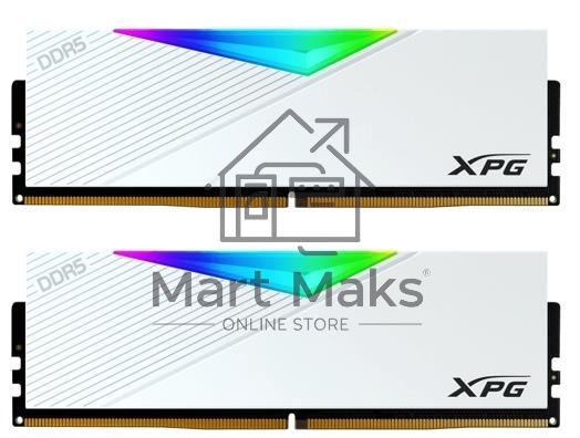 Оперативная память XPG Lancer, DDR5, 32GB (2x16GB), 6000MHz, CL30, DIMM, с радиаторами, RGB, белый