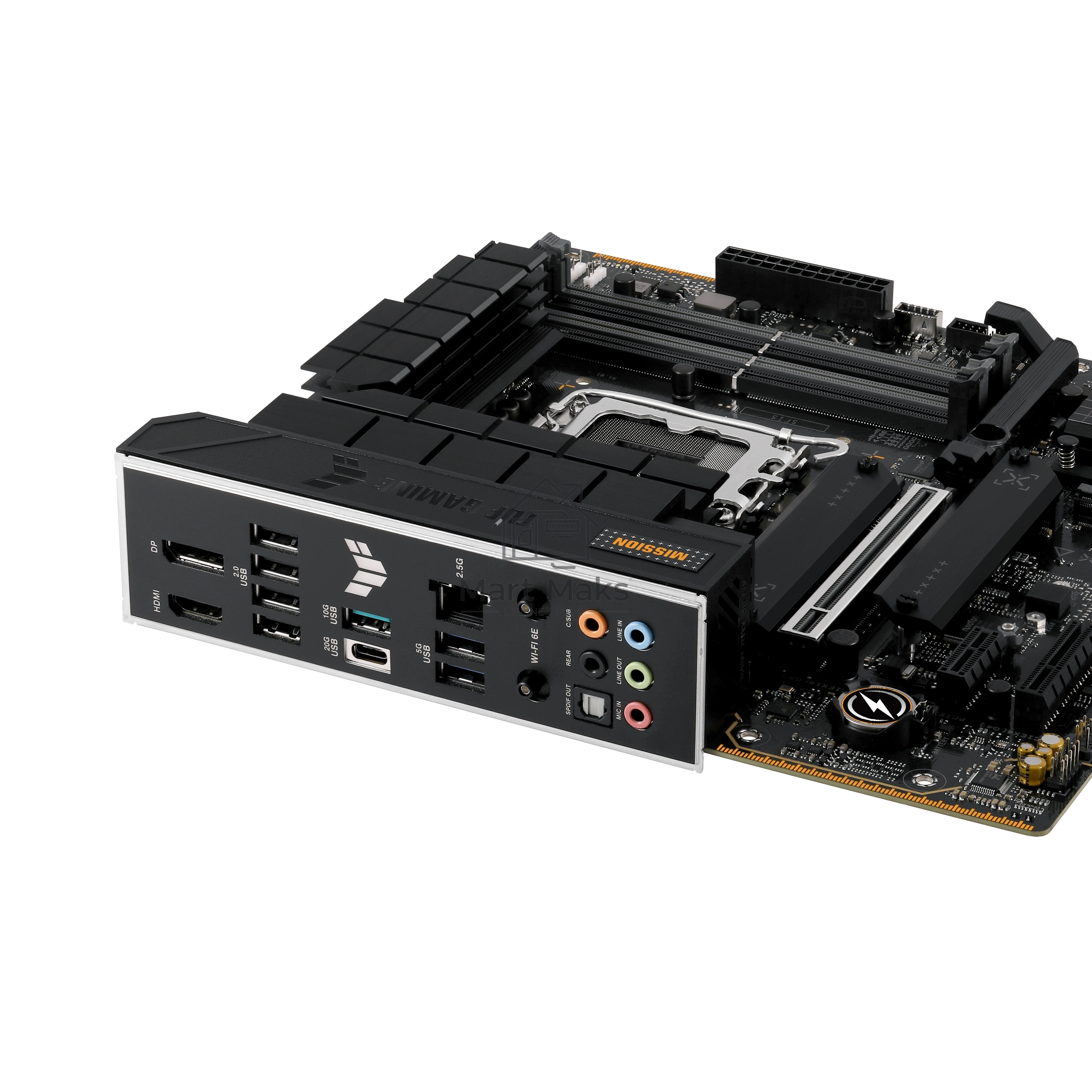 Материнская плата ASUS TUF GAMING B760M-PLUS WIFI II, LGA 1700, Intel B760, 4xDDR5, 4xSATA, 3xM.2, 1xPCIe 5.0 x16, 1xPCIe x4, 1xUSB-A 3.2 Gen 2, 2xUSB-A 3.2 Gen 1, 4xUSB 2.0, 1xUSB-C 3.2 Gen 2x2, 1x2.5Gb LAN, 5x3.5 мм, 7.1, Wi-Fi 6E, Bluetooth 5.3, mATX