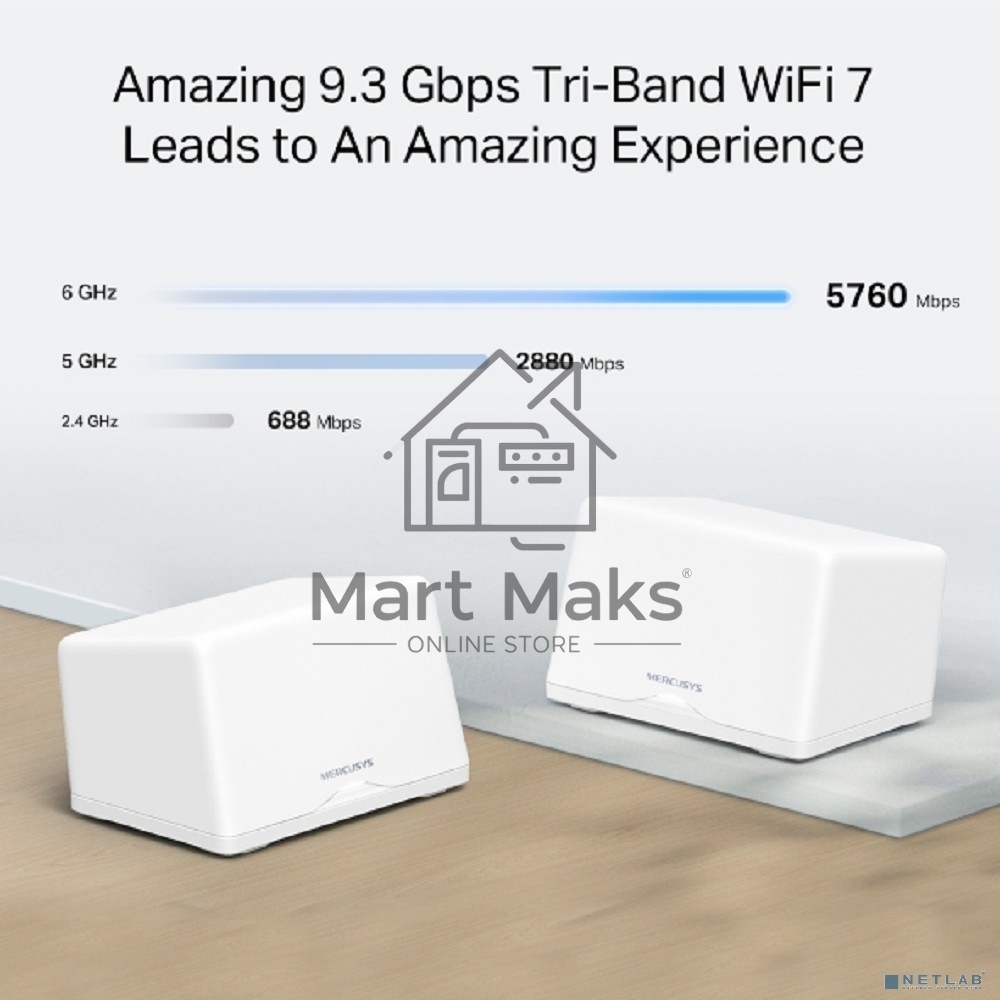 Домашняя Mesh Wi-Fi 7 система Mercusys Halo H47BE(3-pack) BE9300