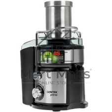 Соковыжималка Centek CT-1214 стальной/чёрный, центробежная, 1500 Вт, 1100 мл, механическое