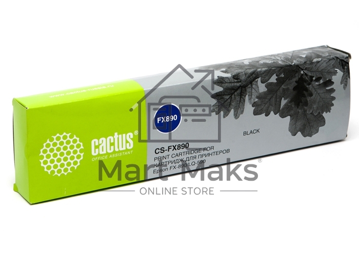 Картридж матричный Cactus CS-FX890 черный (12.7 мм, 17 м, 5 400 000 знаков) для Epson FX-890/ LQ-590
