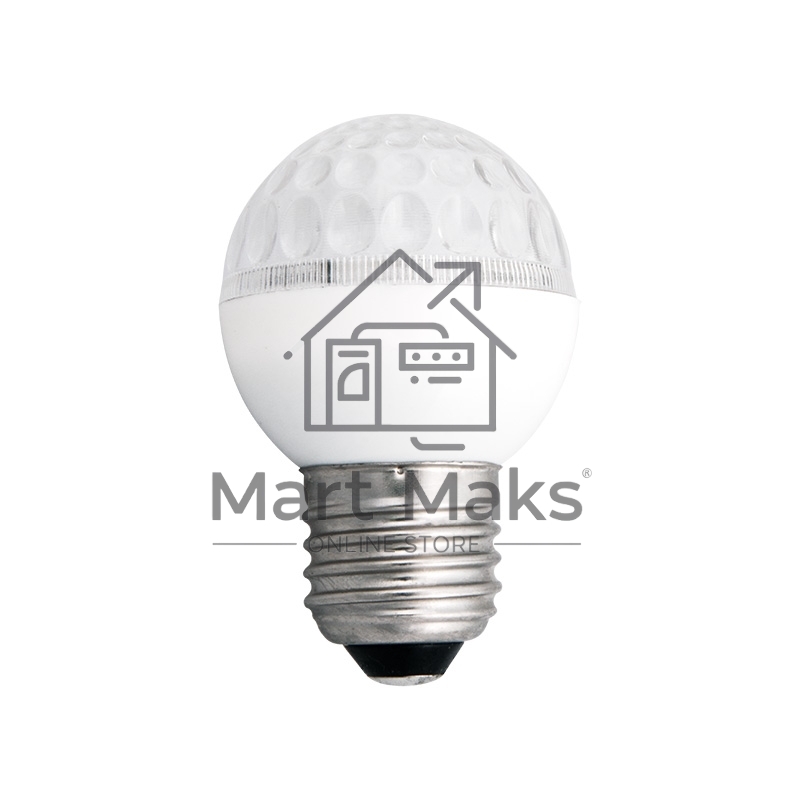 Лампа шар e27 9 LED Ø50мм красная