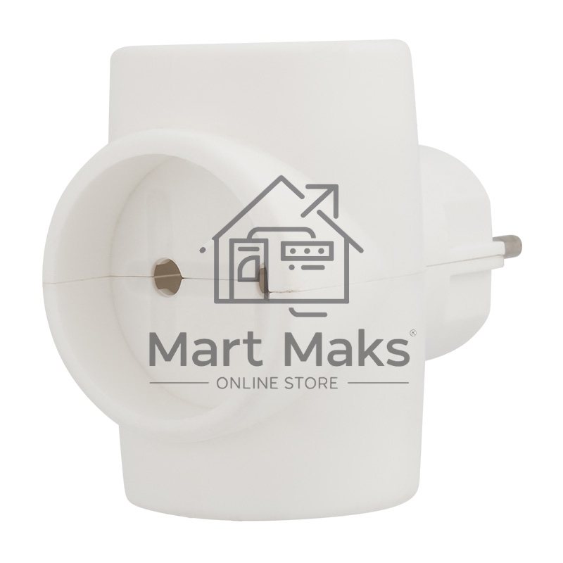 Евротройник электрический без заземления 220 В, 6A Rexant Индивидуальный пакет