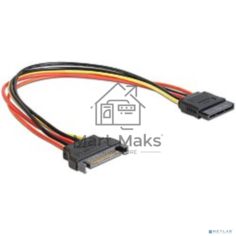Удлинитель кабеля питания SATA Cablexpert CC-SATAMF-02, 15pin(M)/15pin(F), 50см