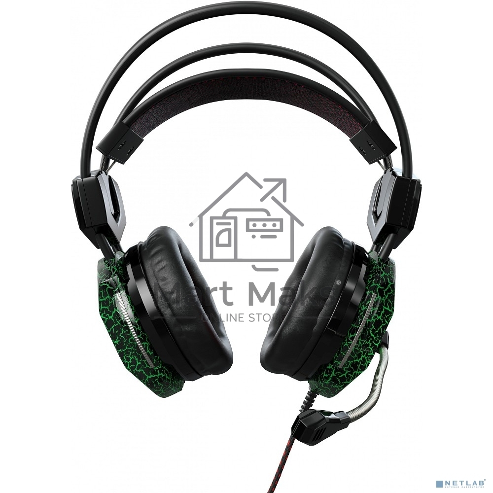 Наушники с микрофоном Oklick HS-L500G черный 2.2м мониторы оголовье