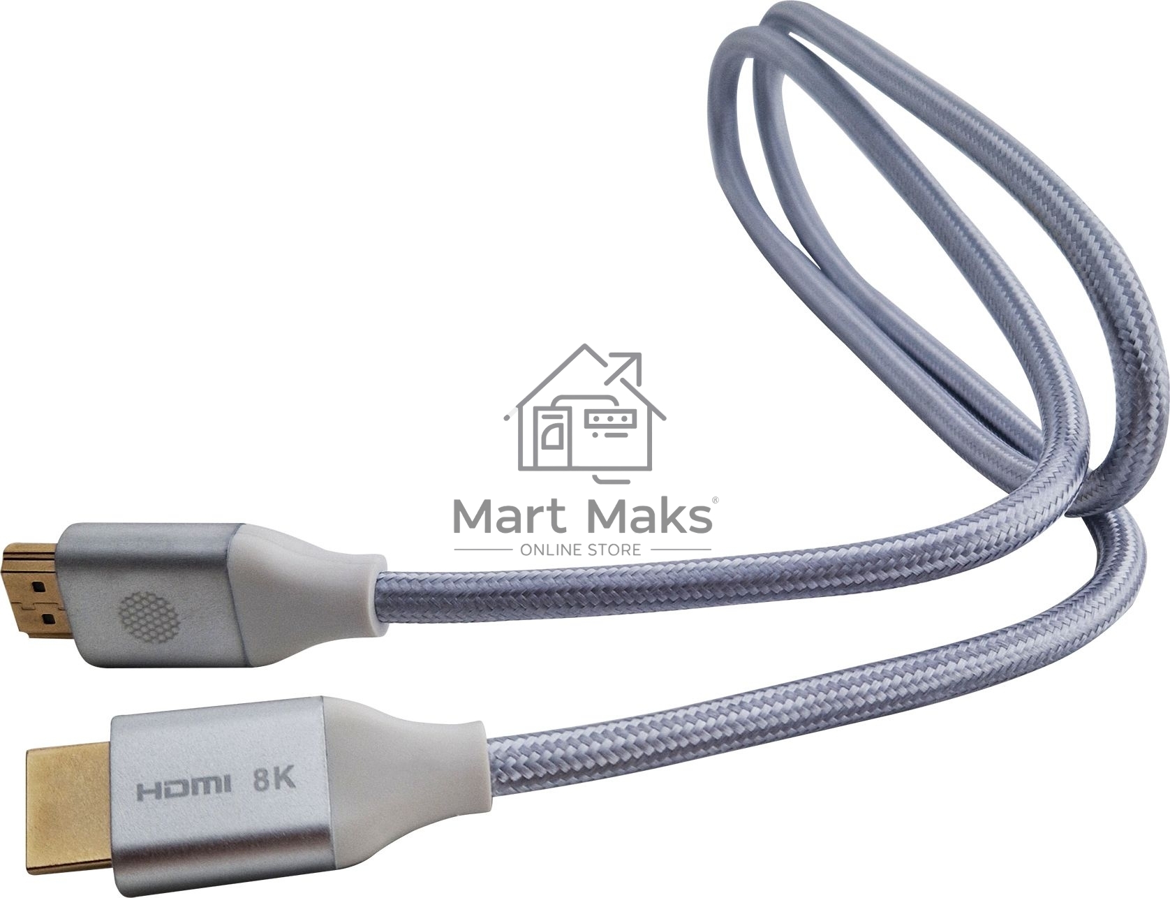 Кабель аудио-видео Cactus CS-HDMI.2.1-1 HDMI (m)/HDMI (m) 1м. Позолоченные контакты серебристый