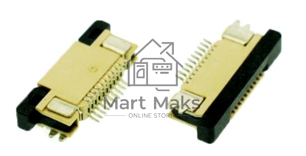 Разъем FPC  Half Coverage Top Contact 1.0K-BS-12PWB 12 pin высота 2мм шаг 1мм